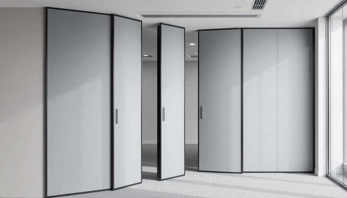 Enhance your space with a folding partition wall designed for versatility and modern aesthetics.