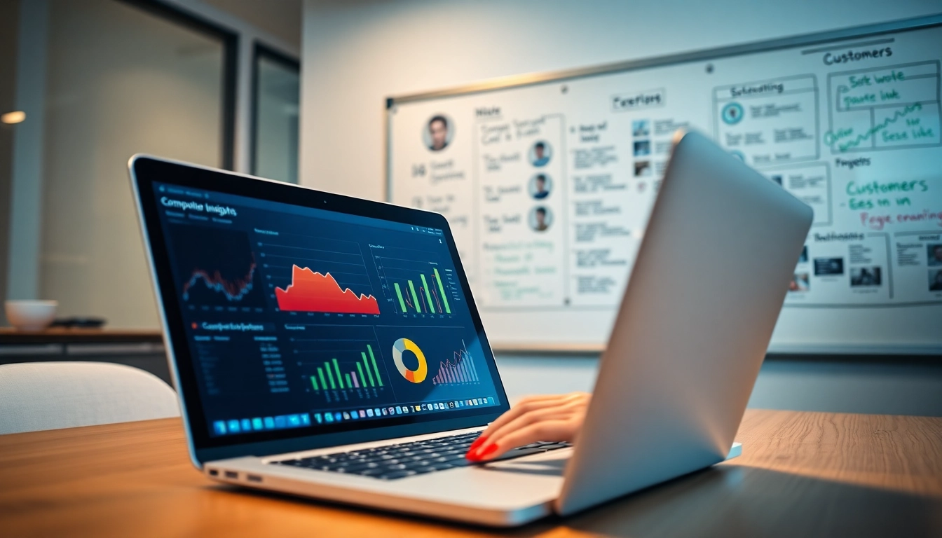 Find competitor customers through strategic analysis in a modern office scene.