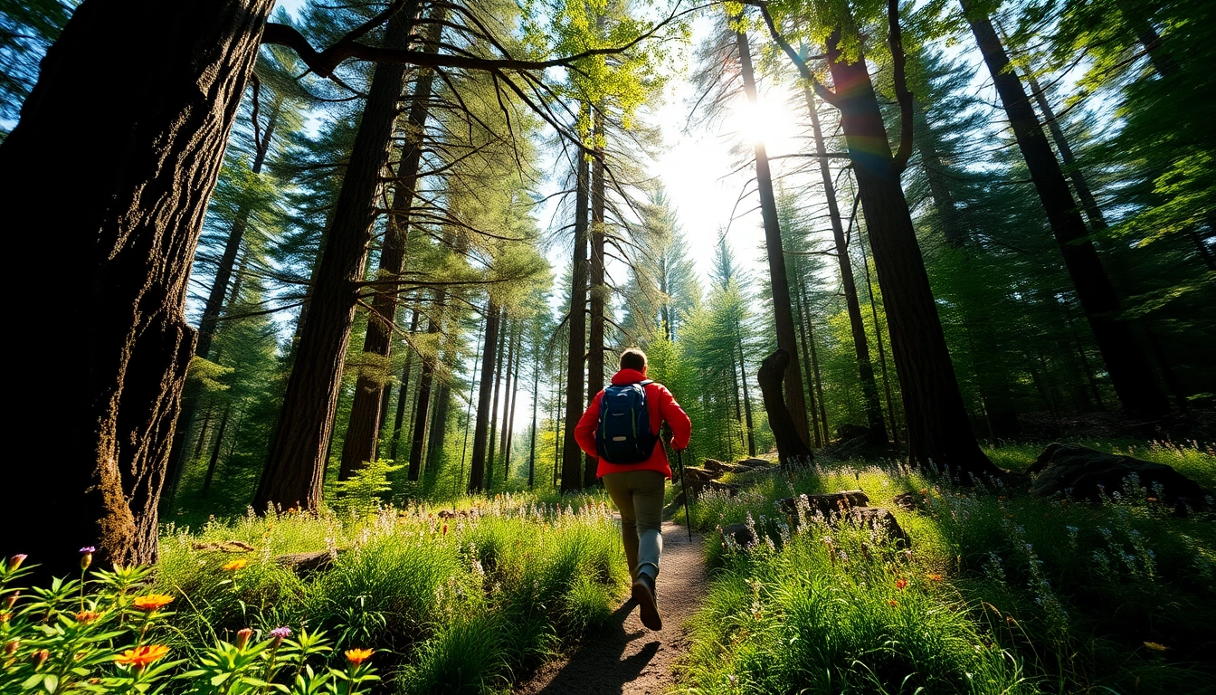 Experience nature through hiking at www.sudswild.com with an adventurous hiker in a stunning forest.