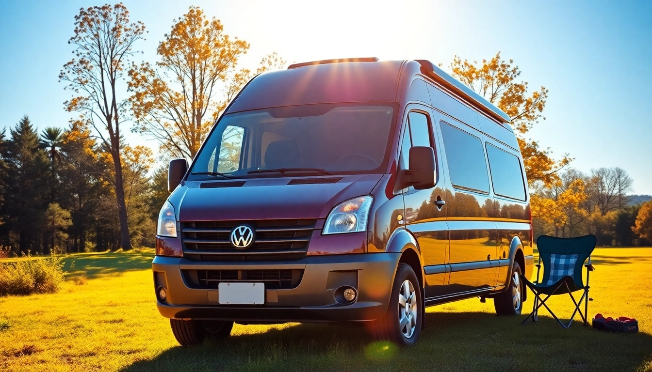 Experience the perfect Van in a scenic outdoor setting showcasing its sleek design and adventure-ready features.