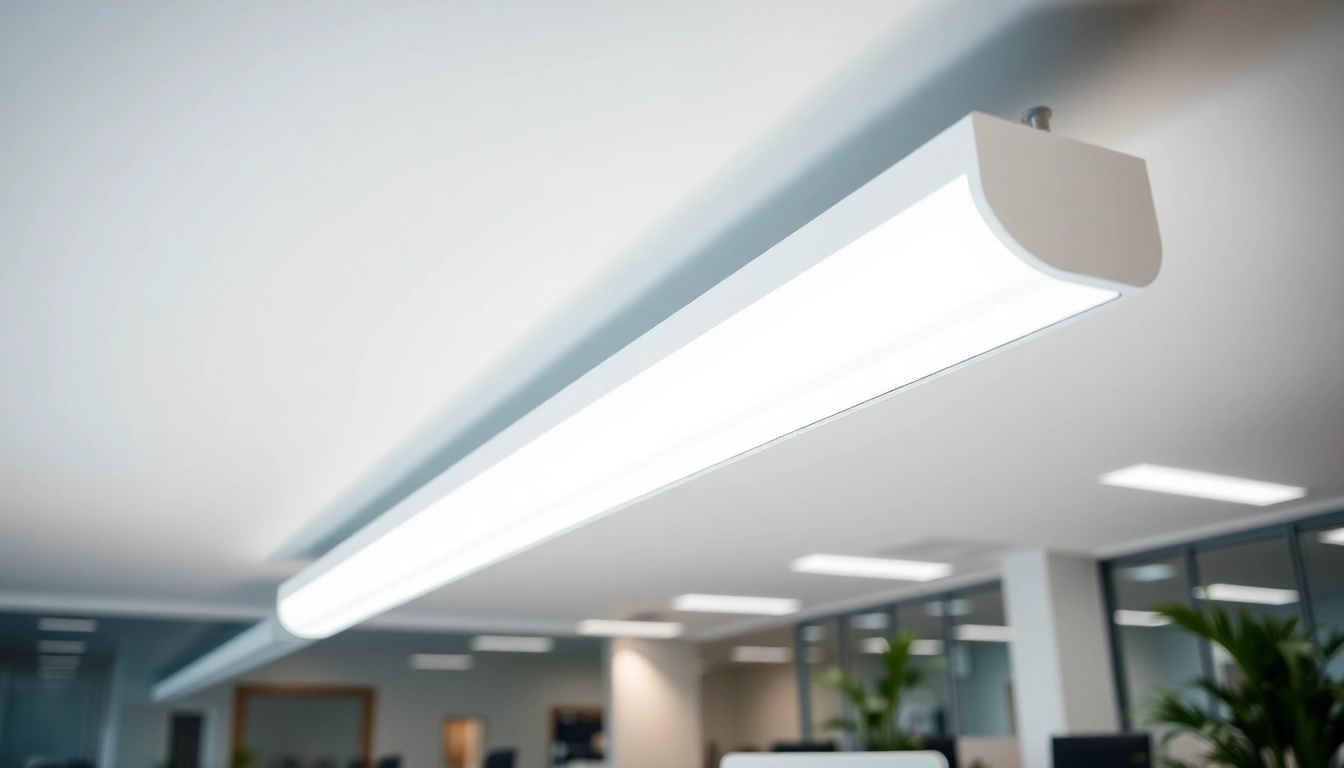 LED Batten Fixture Customized offering a sleek design suitable for contemporary office environments.