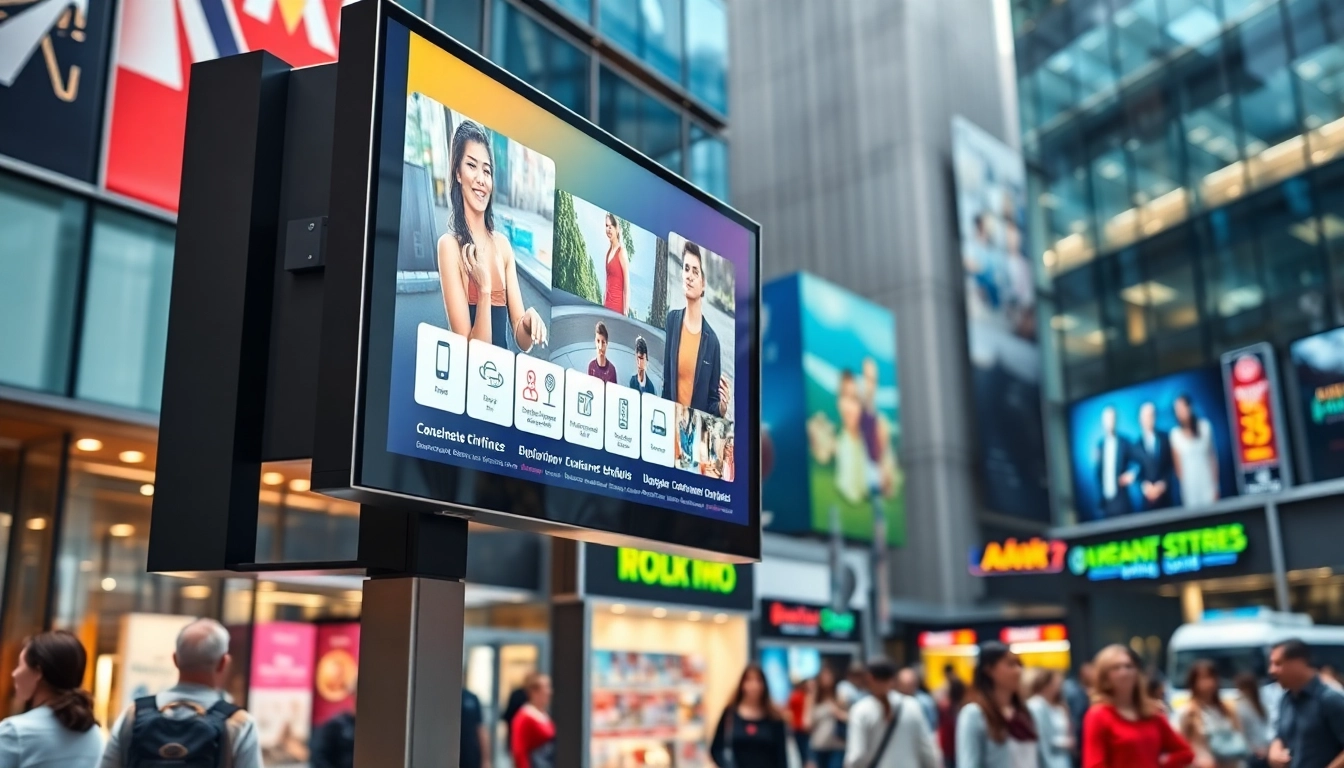 Engage with stunning digital signage that captivates audiences in an urban setting.