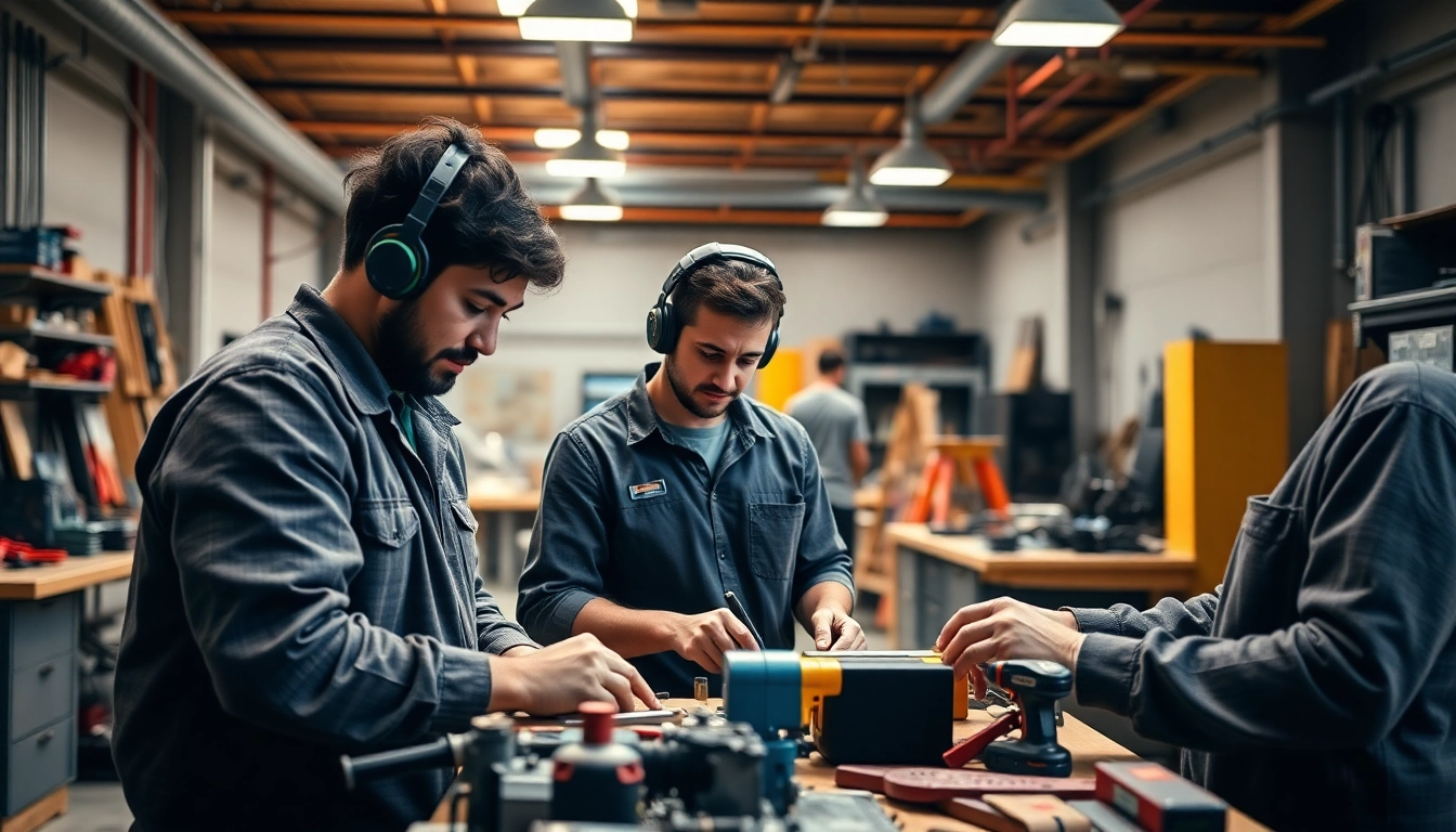 Students gaining skills at a trade school in Tennessee, showcasing a dynamic learning environment.