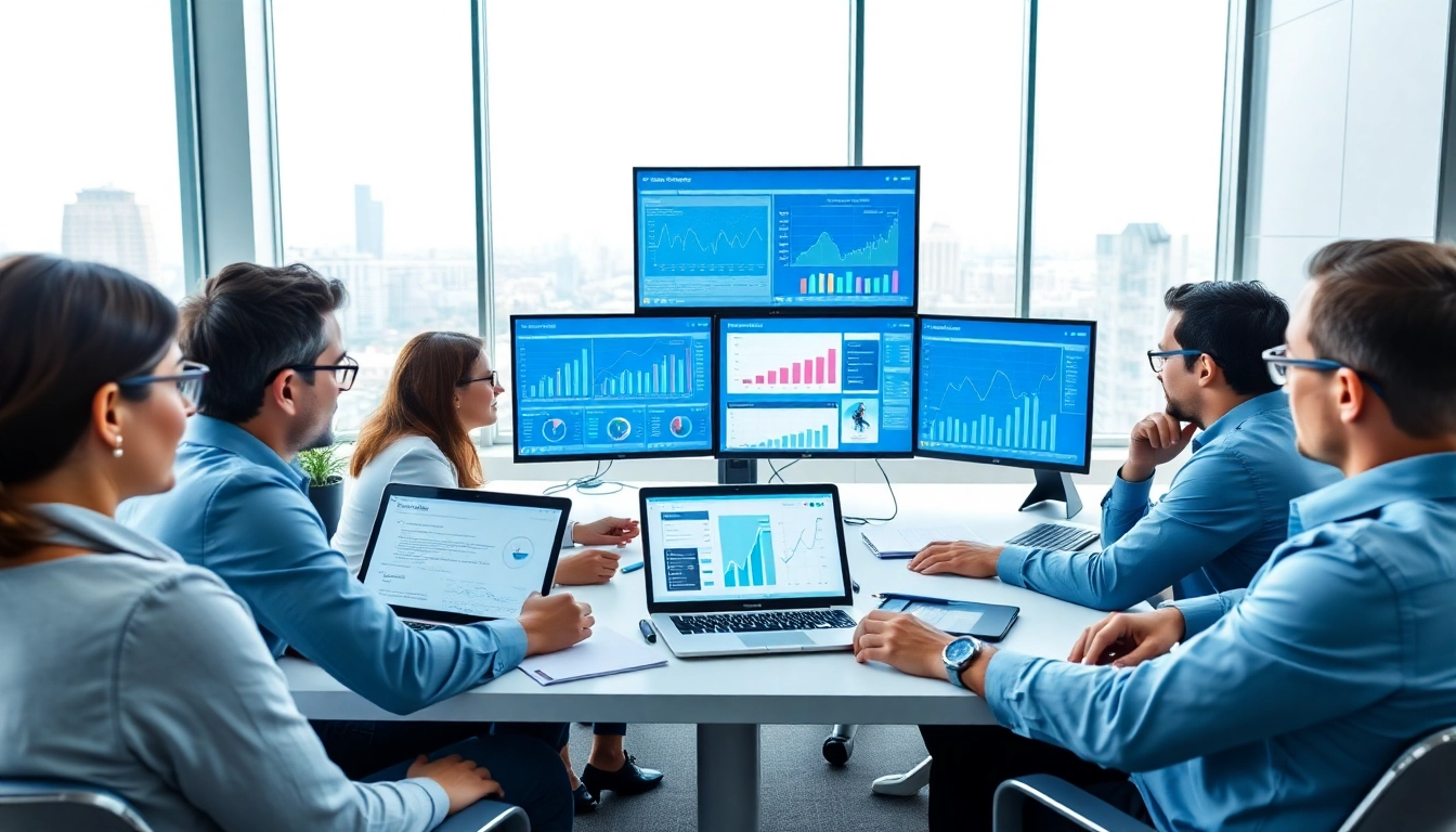 Analyze ai prompts for competitive intelligence with marketers collaborating in a modern workspace.