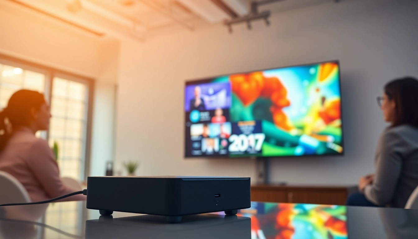 Showcasing an Android digital signage player in action with engaging content on display.