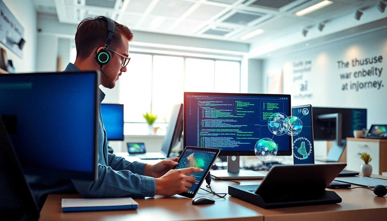 Integrate stunning visuals using api for midjourney in a modern office space.