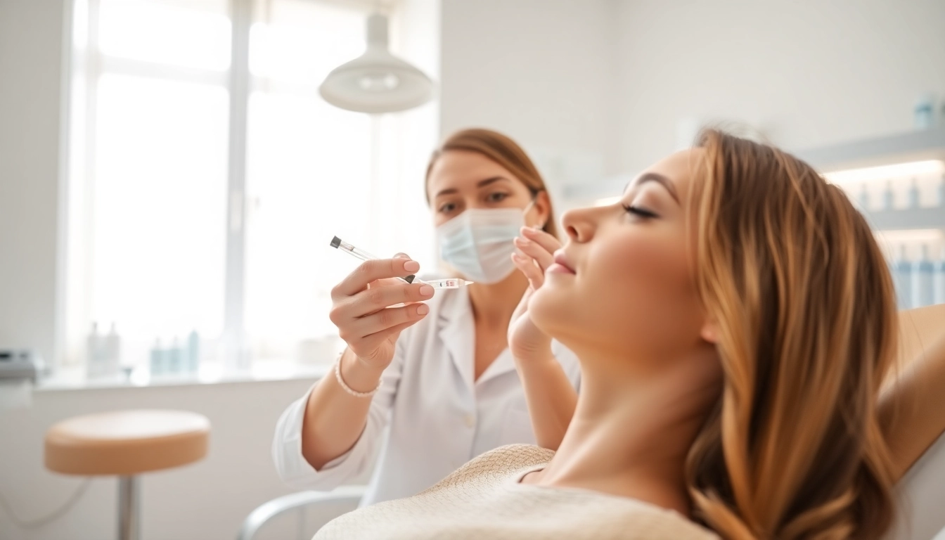 CRNA administering botox injections in a serene medical spa, showcasing professionalism and care.