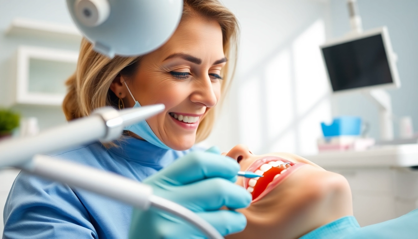 Repairing dental fillings and restorative work in a modern clinic setting with a focus on precision.
