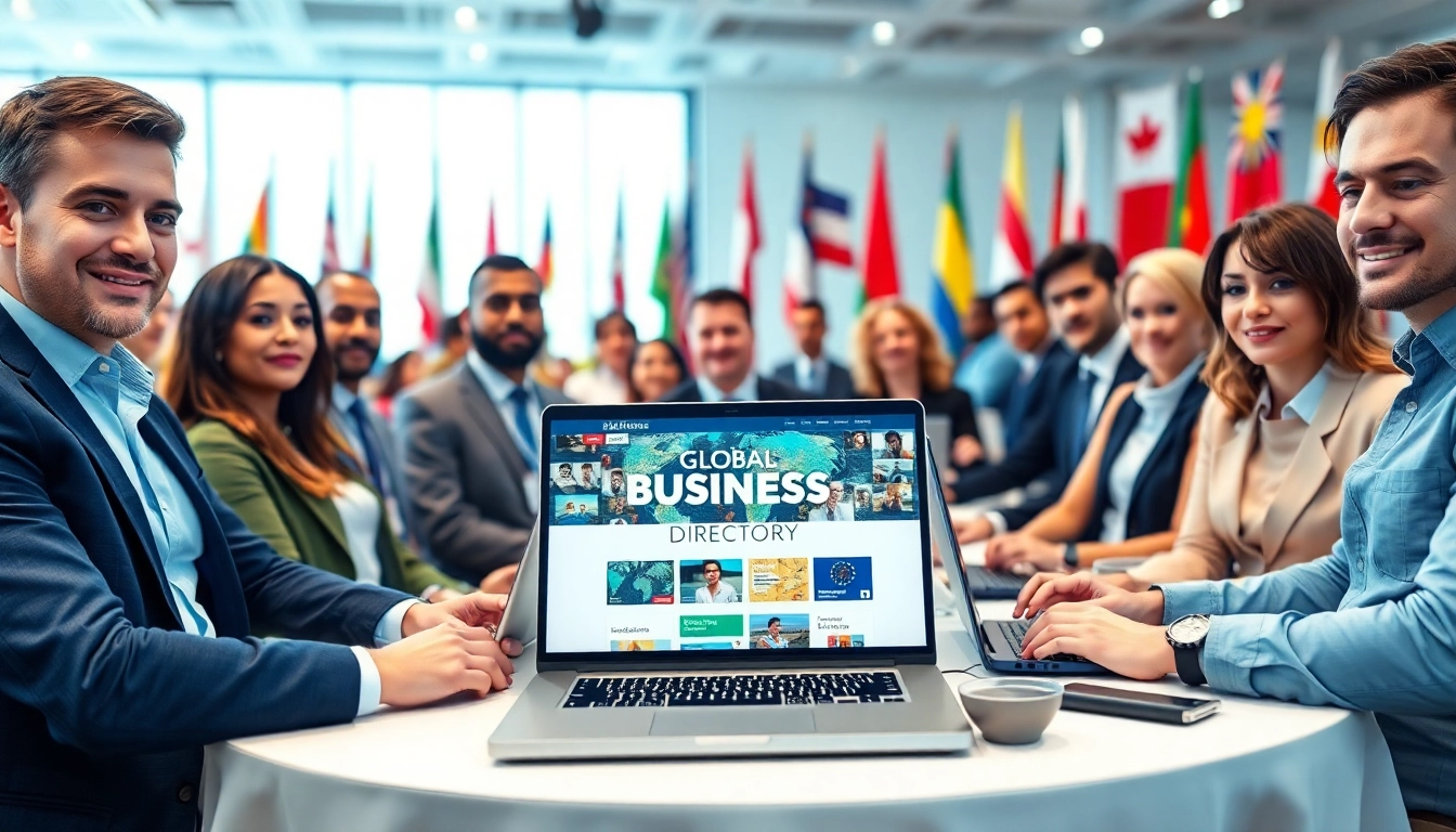 Utilize the global business directory for networking at a diverse international conference.