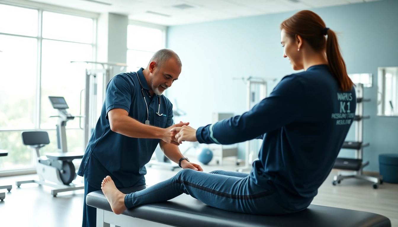 north side edmonton physiotherapy session with a professional assisting a patient
