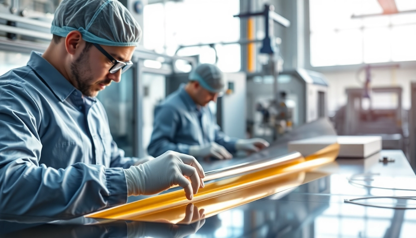 Applying precision adhesive films showcased through https://www.makobond.com/adhesives-films in an industrial setting.