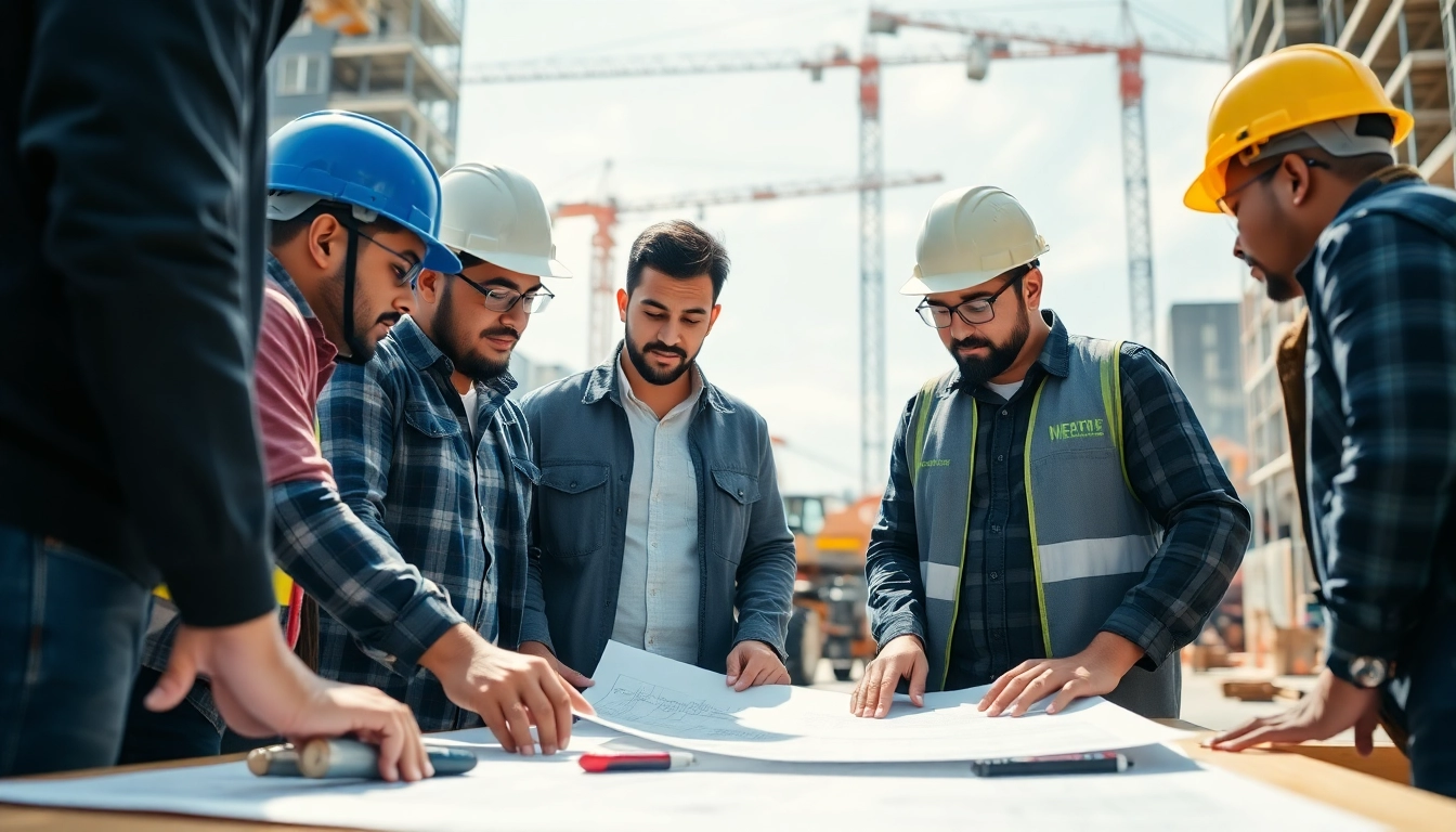 Teamwork among professionals at a construction association denver project site highlighting collaboration.