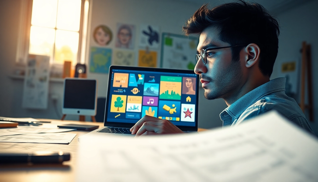 Showcasing creative KlingAI Prompts in a modern workspace with vivid visual details.