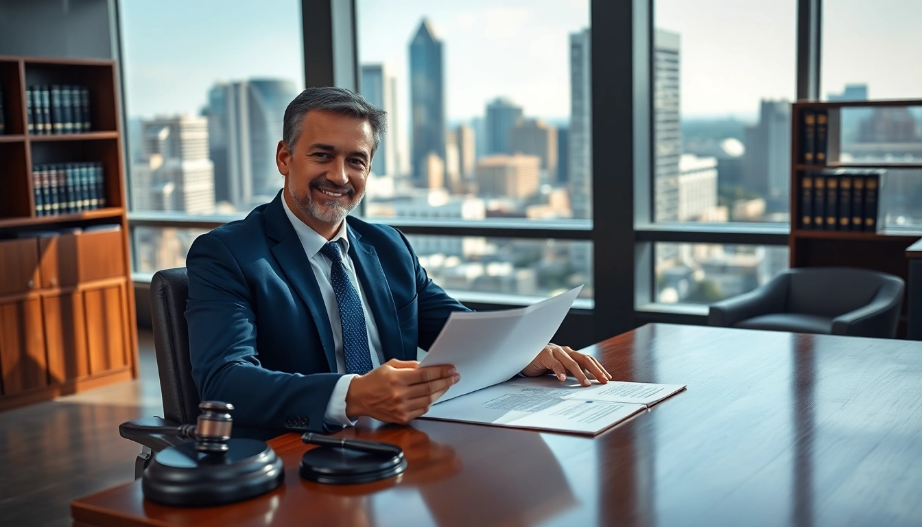 Tampa Criminal Attorney consulting with a client in a modern law office.