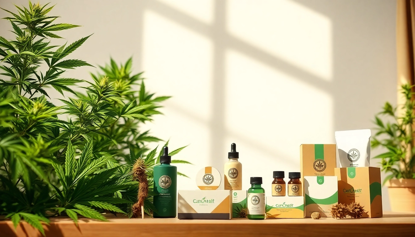 Buy cannabis uk products displayed attractively in a welcoming, modern environment.