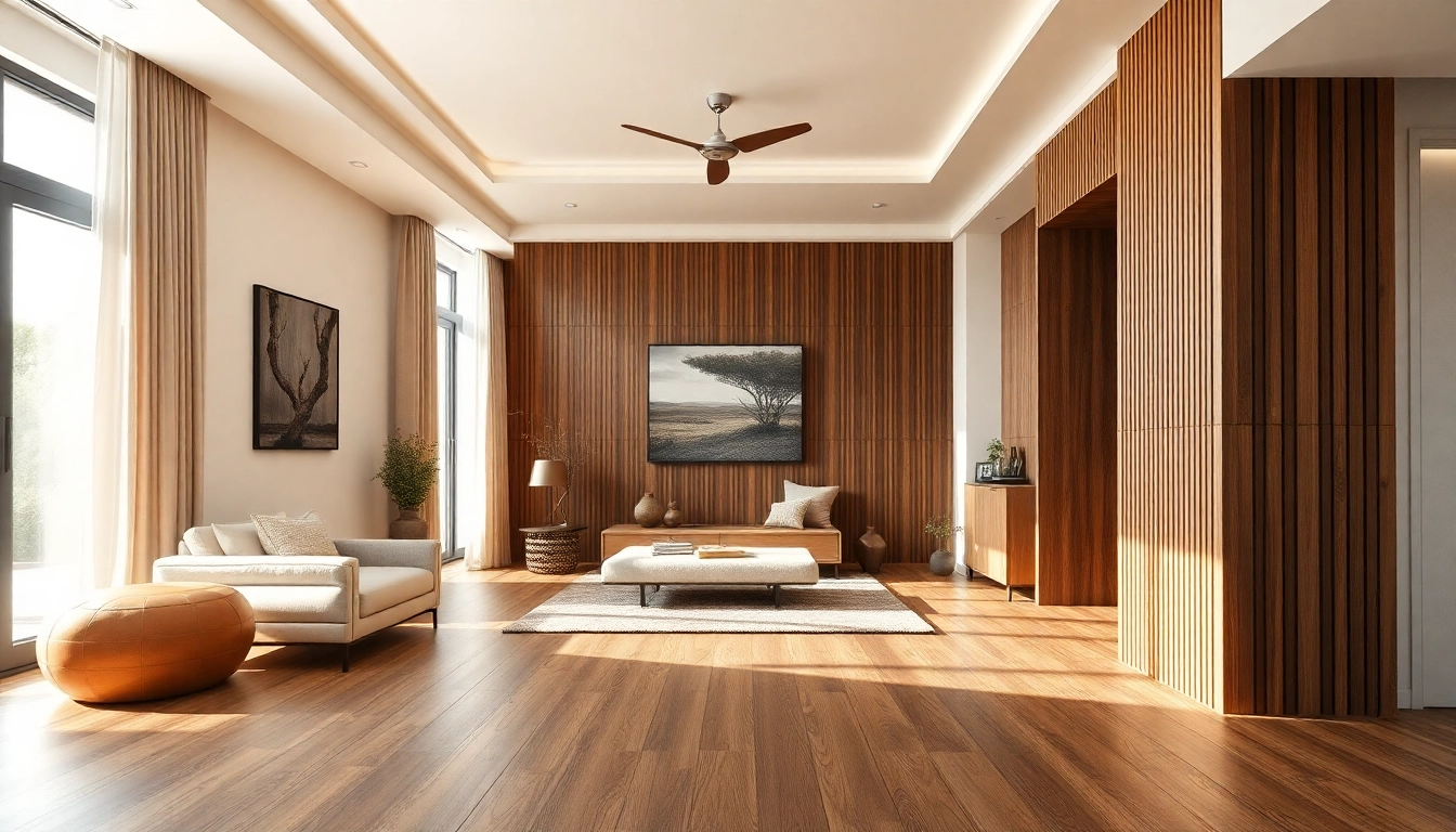 Transform your space with slat paneling, showcasing rich textures and warm wood tones.