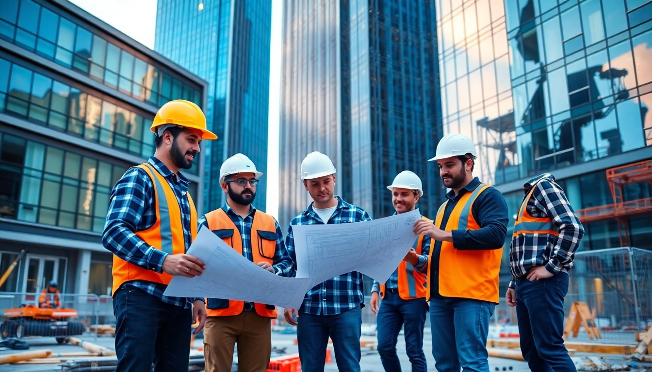 New Jersey Commercial General Contractor team collaborating on a construction project.