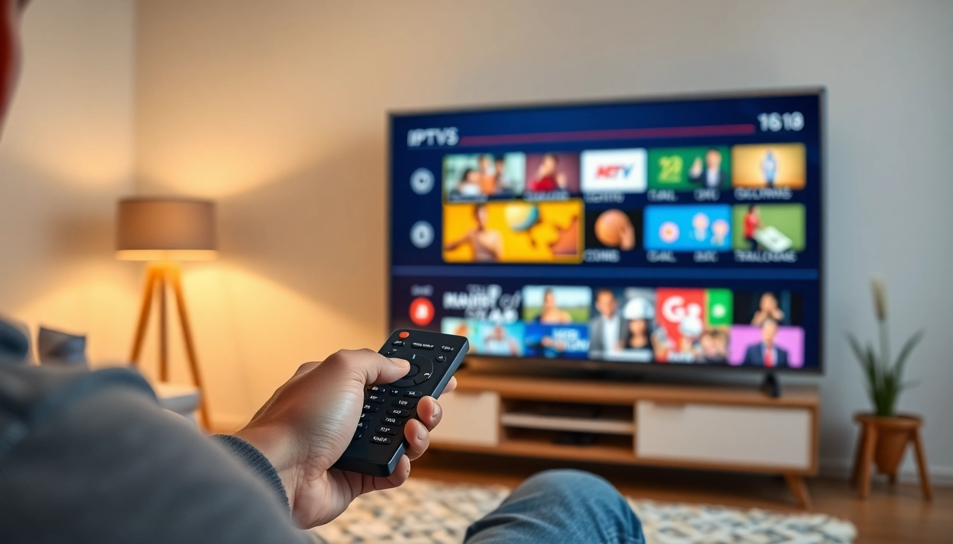 Comprar Listas IPTV con una interfaz digital que muestra opciones de streaming de alta calidad