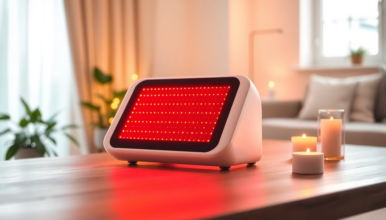 Experience the benefits of the best home red lighttherapy for body with a soothing ambiance and therapeutic device.