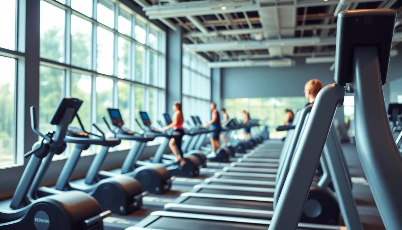 Utiliser machine cardio professionnelle dans un gymnase moderne avec des appareils d'exercice.