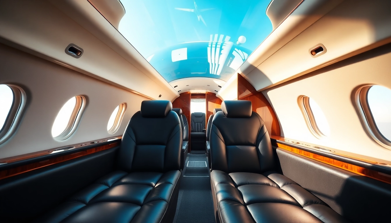 Experience luxury with Exclusive Private Jet Membership featuring plush seating and scenic views.