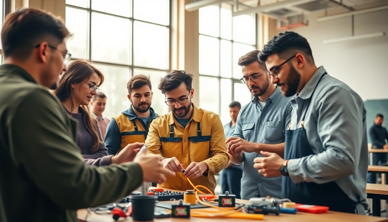 Engaged students practicing hands-on skills at a Trade School In Tennessee, highlighting vibrant training.