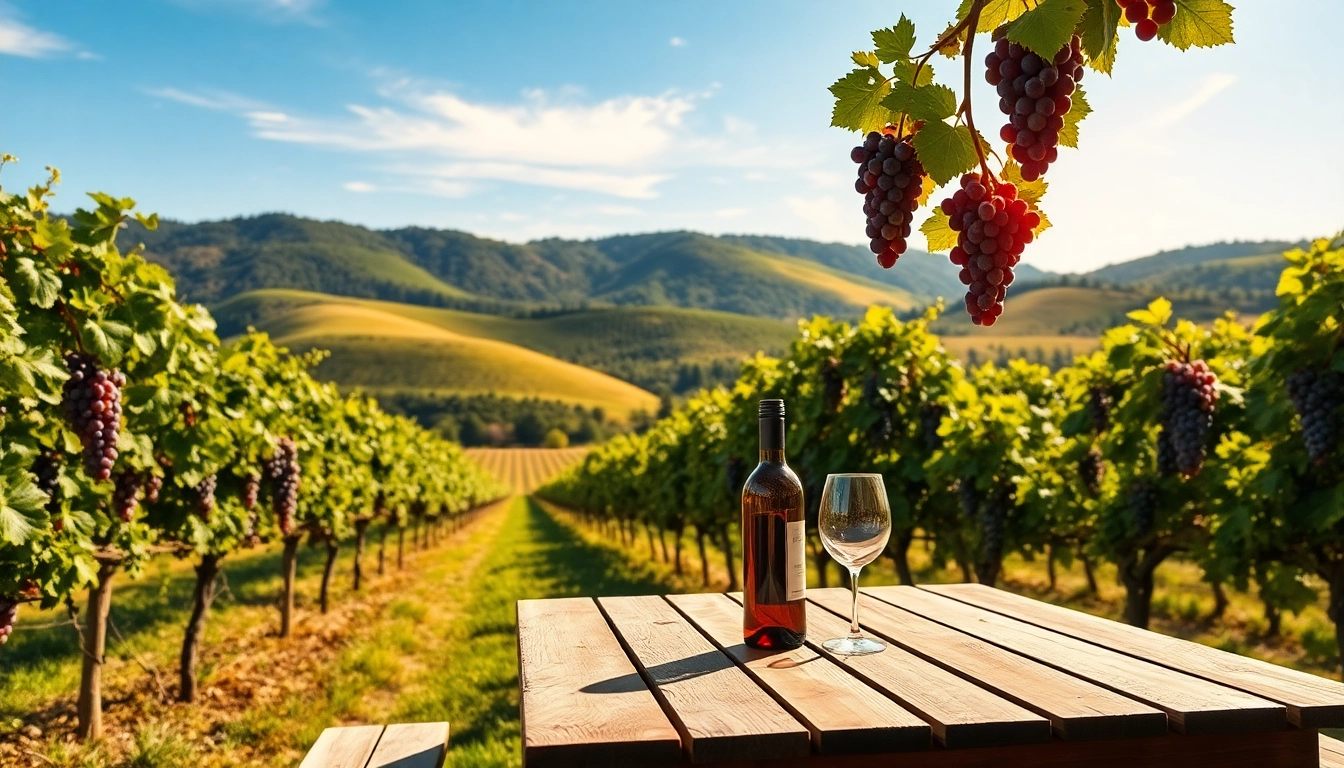Enjoying clarksburg wineries with scenic vineyards and a rustic picnic setup.