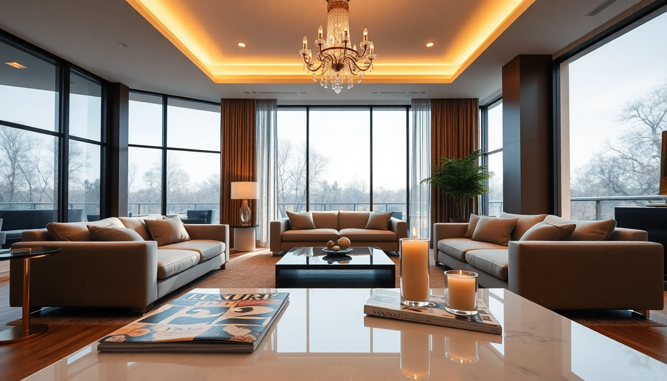 Descubre el ambiente elegante del lujo12 en una sala moderna con detalles sofisticados.